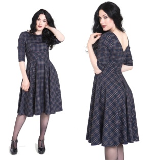 Peebles Dress Rockn Roll Kleid tartan Kleid Hellbunny