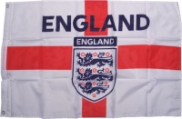 Fahne England mit Löwenwappen 3 Lions