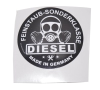 Aufkleber Diesel Feinstaub Sonderklasse