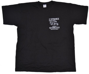 T-Shirt 2 Stroke Old School Style mit Simson S51 Motiv klein