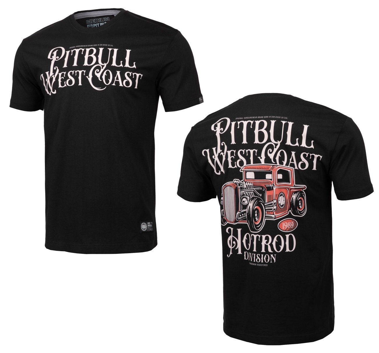 thumbnail image 2 of Pit Bull West Coast Men’s Black T-Shirt – Mugshot II Design, Short Sleeve, 100% Cotton 2 of 5