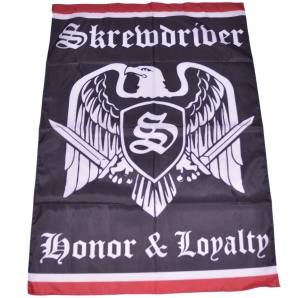 Fahne Skrewdriver Honor and Loyalty Fahne Skrewdriver Honor and Loyalty