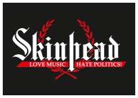 Aufkleber Skinhead Love Music Hate Politics