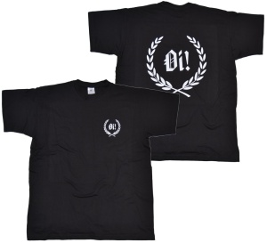T-Shirt Kranz Oi! vorn klein hinten groß